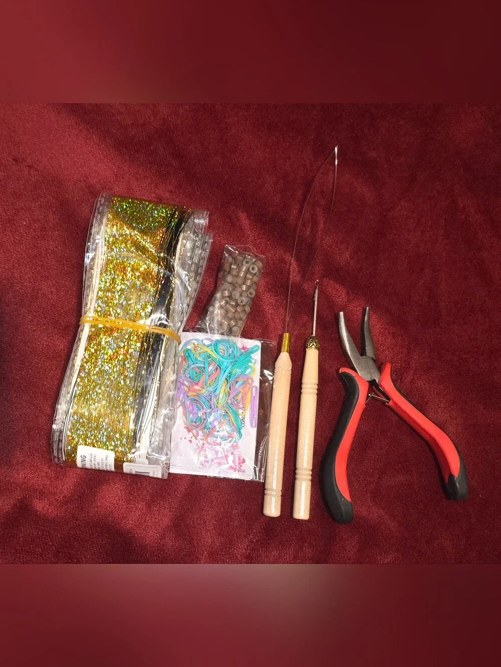 hair tinsel/hair glitter/fairy hair Kit